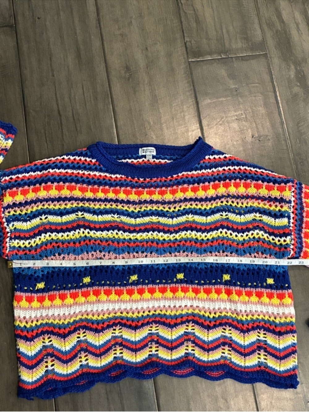 Beginning Boutique Bold and Beautiful Crochet Sweater - Size Small/Medium - Picture 9 of 14